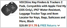 Vocolinc Key Finders Trackers 2 Pack Screenshot