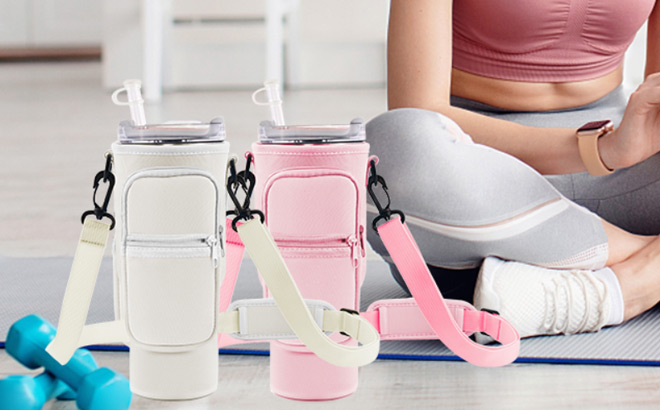 Water Bottle Carrier Bags on Gym Floor