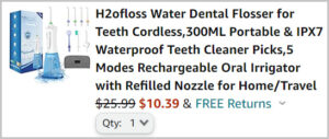Water Dental Flosser at Checkout
