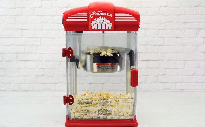 West Bend Theater Crazy 4 Quart Popcorn Maker on Countertop