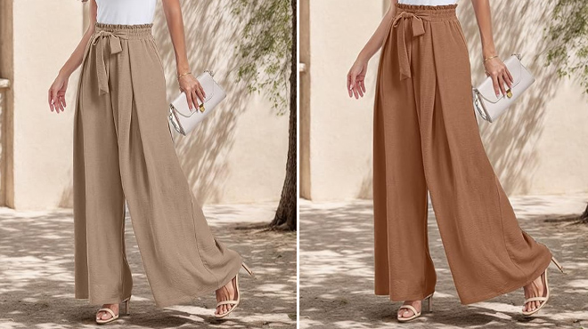 Womens High Waisted Palazzo Pants