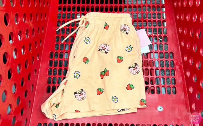 Womens Strawberry Graphic Lounge Shorts in a Cart at Target