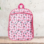 Wonder Nation 16 Inch Kids Backpack in Bold Berries Pink Confetti Pattern