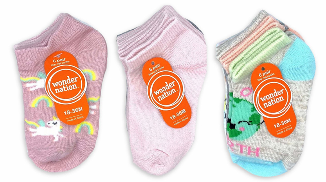 Wonder Nation Baby Girls Socks