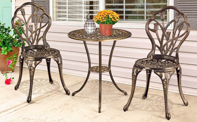 Yaheetech Patio Bistro 3 Piece Set