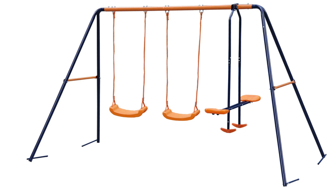 ZenSports Outdoor Double Kids Play Swing Set