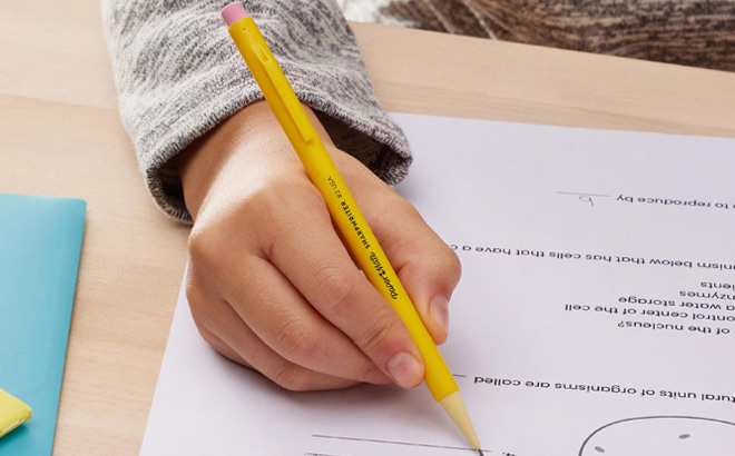 a Person Using Paper Mate SharpWriter Mechanical Pencil