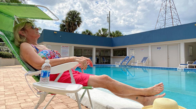 a Person in the Beach Chair