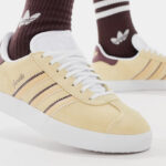 adidas Originals Gazelle sneakers in yellow and burgundy