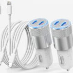 iPhone Car Charger Cable 2 Pack