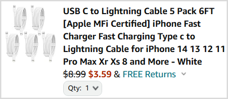 iPhone Charger Cables Checkout