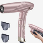 llano Brushless Ionic Hair Dryer in clear pink