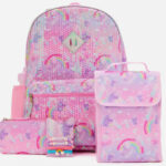 1 Girls Sequin Butterfly Backpack Set 6 Piece