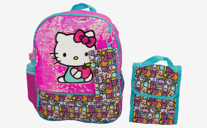 1 Hello Kitty Kids 5 Piece Backpack Set