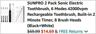 2 Pack Electric Toothbrushes Screenshot