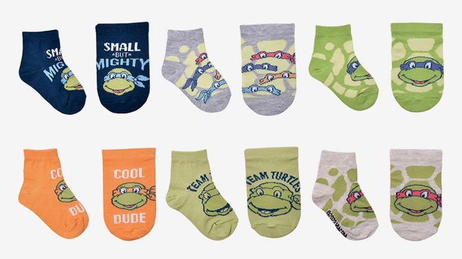 3 Toddler Boys 6 Pack Ankle Quarter Socks