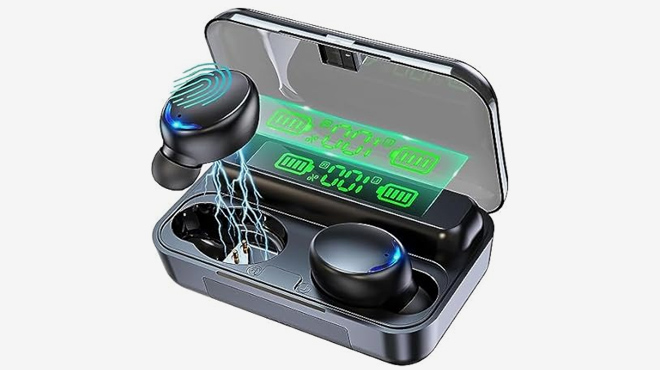 3 Wireless Waterproof Earbuds with Large Charging Case