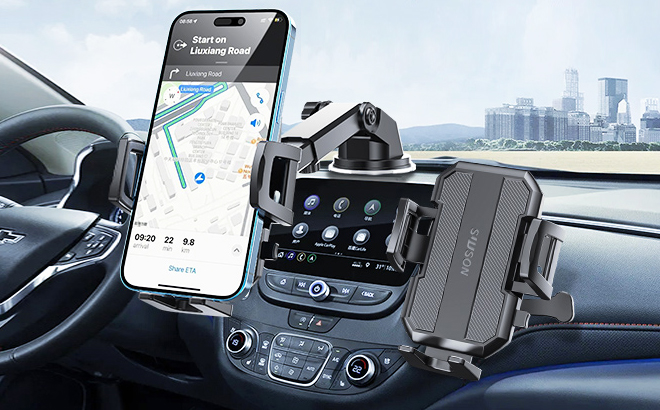 3 in 1 Car Phone Holder Mount