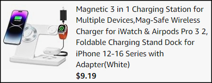 3 in 1 Charging Station Checkout Screenshot