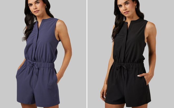 32 Degrees Womens Flyweight Woven Romper