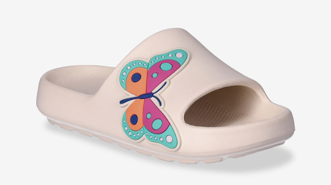 5 Wonder Nation Little Girls and Big Girls Icon Eva Slide Sandals