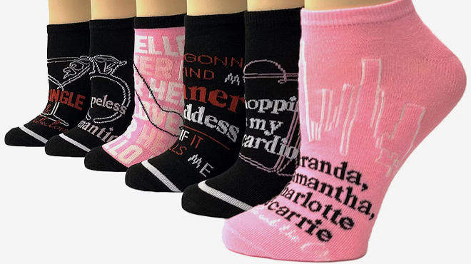 6 Sex And The City 6 Pack Low Cut Womens Socks