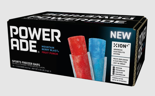 A Box of Powerade Sports Freezer Bars