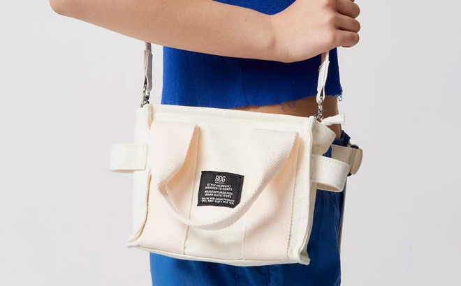 A Person Holding BDG Serena Mini Tote Bag