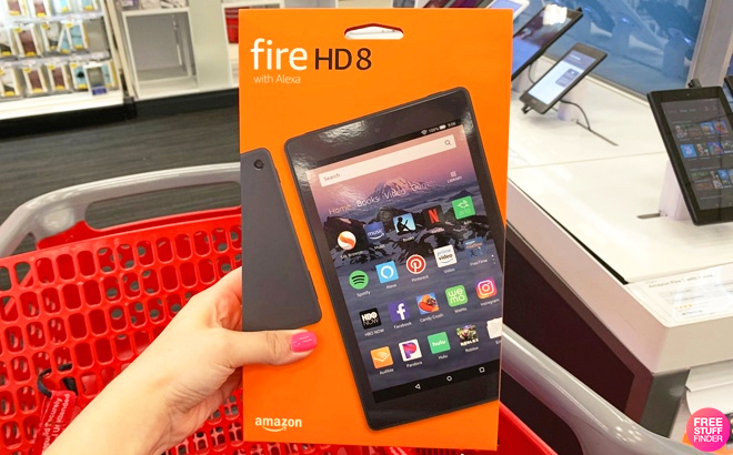 A Person Holding Fire HD 8 Tablet