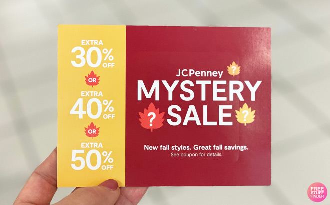 A Person Holding Mystery Coupon at JCPenney