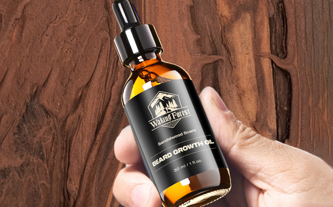 A Person Holding Waking Forest Beard Oil