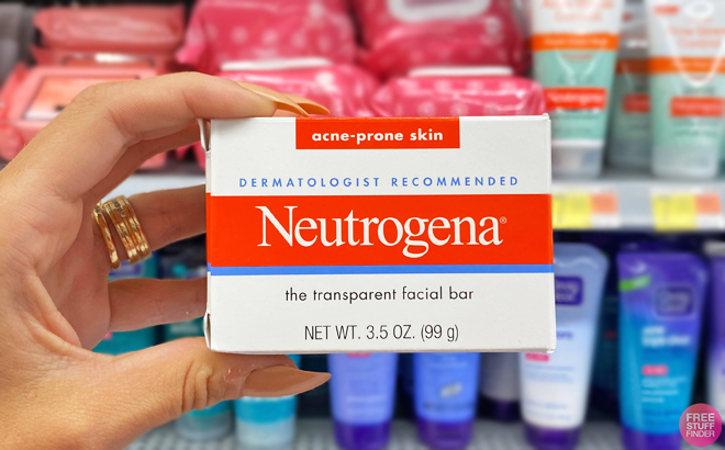 A Person Holding a Neutrogena Facial Bar