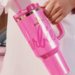 A Person Holding a Stanley x Barbie Icon Tumbler