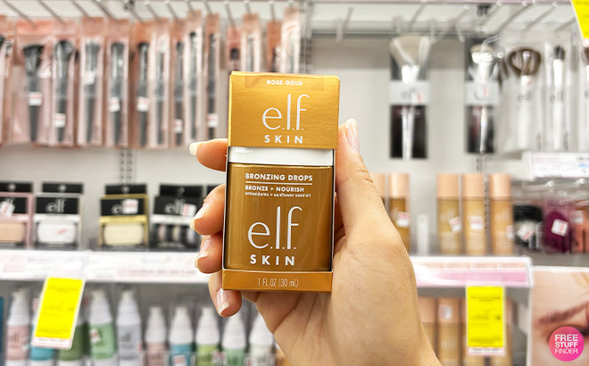 A Person Holding e l f Bronzing Drops