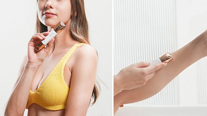 A Person Using Blibee Bikini Trimmer