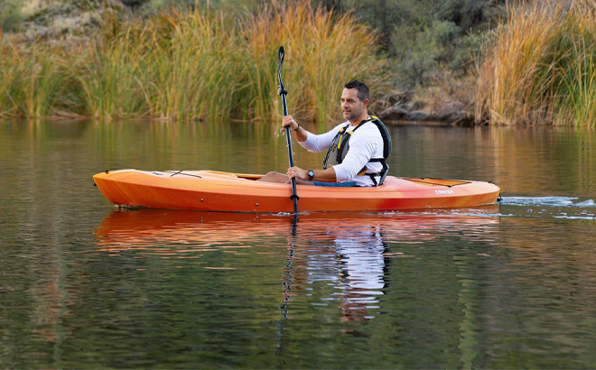 A Person in the Quest Canyon 100 Kayak on the Water