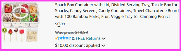 A Screen Shot of the Checkout Page for the G Recreater Snack Box Container