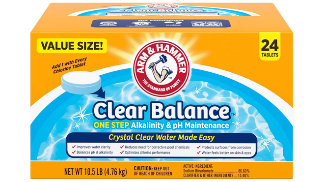 ARM HAMMER Clear Balance Swimming Pool Alkalinity pH Maintenance 24 Count Tablets