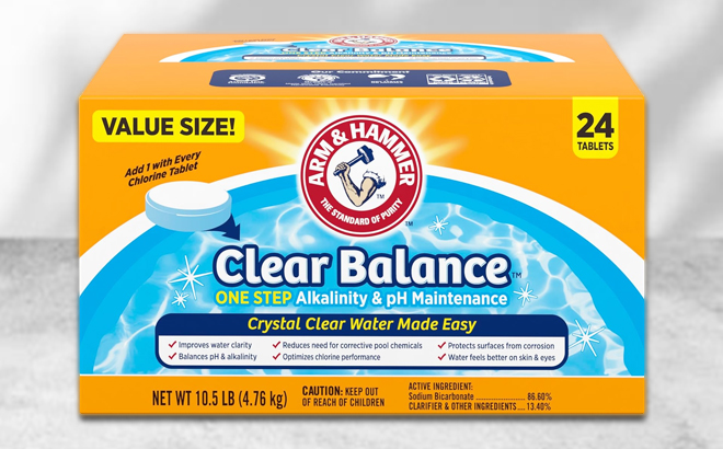 ARM HAMMER Clear Balance Swimming Pool Alkalinity pH Maintenance Tablets 24 Count