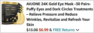 AVJONE 24K Gold Eye Mask 30 Pairs Screenshot