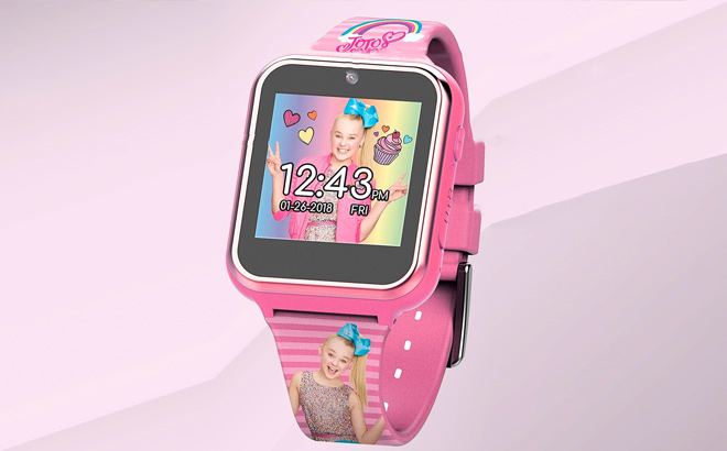 Accutime Kids Nickelodeon JoJo Siwa Educational Learning Touchscreen Smart Watch Toy for Girls