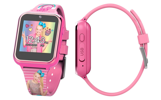 Accutime Kids Nickelodeon JoJo Siwa Educational Learning Touchscreen Smart Watch for Girls