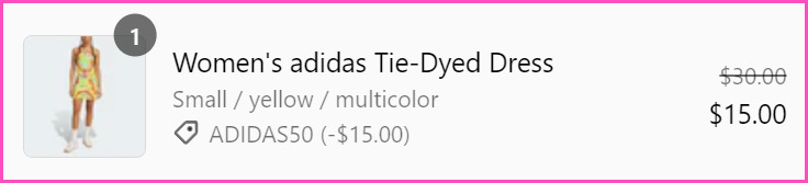 Adidas Dress at Checkout