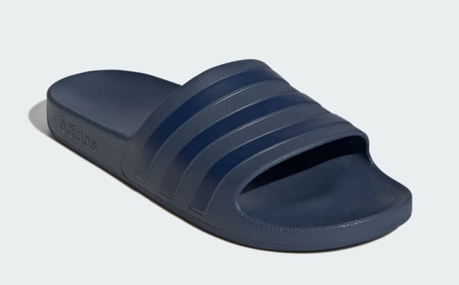 Adidas Mens Adilette Aqua Slide in Dark Blue Color