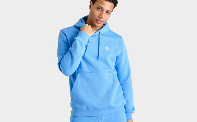 Adidas Mens Trefoil Essentials Pullover Hoodie