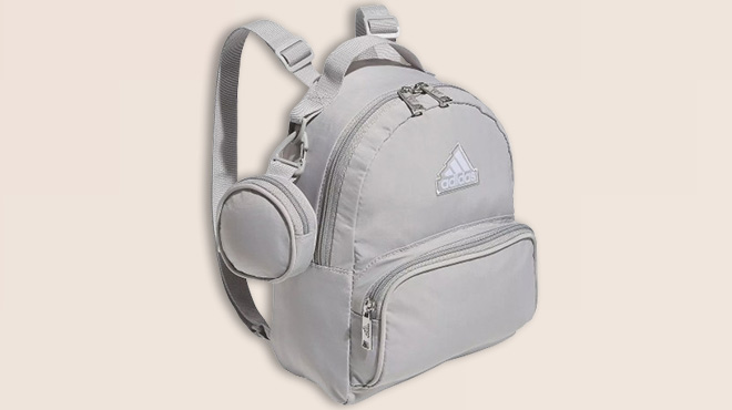 Adidas Must Have Mini Backpack in Gray Two White Silver