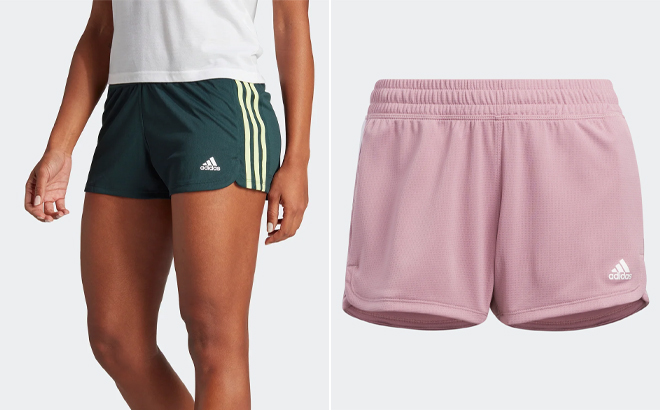 Adidas Womens Pacer 3 Stripes Knit Shorts and Womens Pacer 3 Stripes Knit Shorts