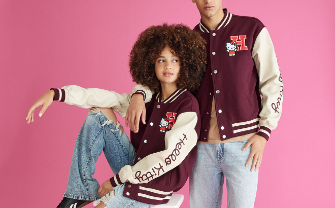 Aeropostale x Hello Kitty Varsity Bomber Jacket