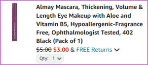 Almay Mascara at Checkout