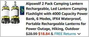 AlpsWolf Camping Lantern 2 Pack Screenshot